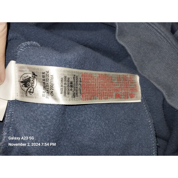 Disneyland Paris Stitch Pullover Hoodie Enjoy Every Moment Spell Out Mens XL - Picture 7 of 7